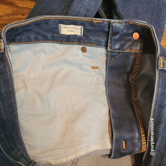 Madewell Jeans Size 28 Curvy Hi Rise Skinny Sussex Wash MB354 Tummy Control - Picture 4 of 12